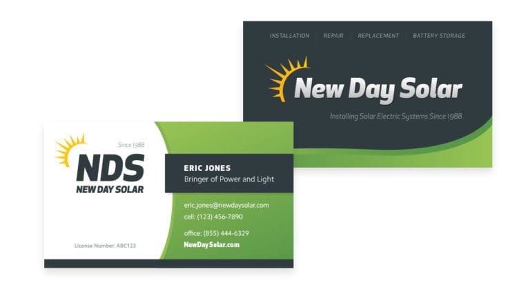 Elite Online Marketing - New Day Solar Business Card